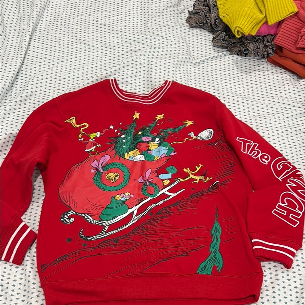 Target Red Grinch Crew Neck Sweater